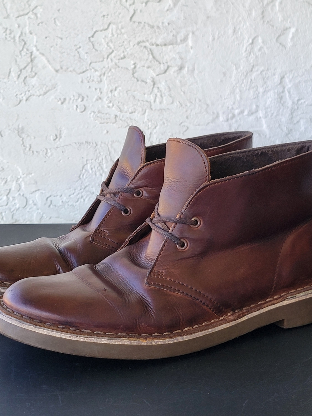 Clarks Bushacre 2 Desert Chukka Boots Men 7.5 M Leather Ankle Lace Up Casual